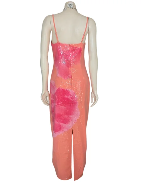 White Fox Telling Me Lies Sequin Maxi Dress Size Medium - Picture 3 of 9